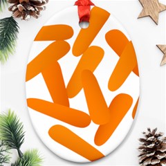 Carrot Vegetables Orange Ornament (oval) by Mariart