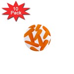 Carrot Vegetables Orange 1  Mini Magnet (10 pack)  Front