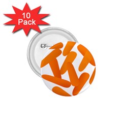 Carrot Vegetables Orange 1 75  Buttons (10 Pack)