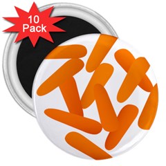 Carrot Vegetables Orange 3  Magnets (10 Pack) 