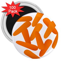 Carrot Vegetables Orange 3  Magnets (100 Pack)