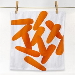 Carrot Vegetables Orange Face Towel by Mariart