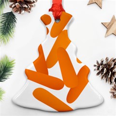 Carrot Vegetables Orange Christmas Tree Ornament (two Sides) by Mariart