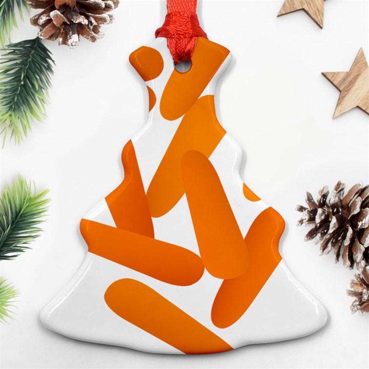 Carrot Vegetables Orange Christmas Tree Ornament (Two Sides)