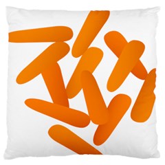 Carrot Vegetables Orange Large Flano Cushion Case (one Side) by Mariart