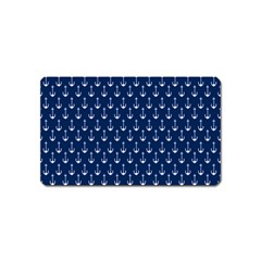 Blue White Anchor Magnet (name Card) by Mariart