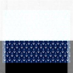 Blue White Anchor Rectangular Jigsaw Puzzl by Mariart