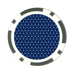 Blue White Anchor Poker Chip Card Guard by Mariart