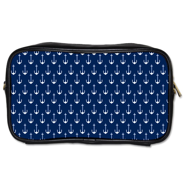 Blue White Anchor Toiletries Bags 2-Side