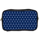 Blue White Anchor Toiletries Bags 2-Side Back