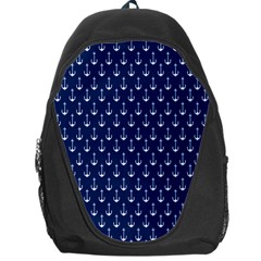 Blue White Anchor Backpack Bag by Mariart