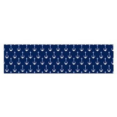 Blue White Anchor Satin Scarf (oblong) by Mariart