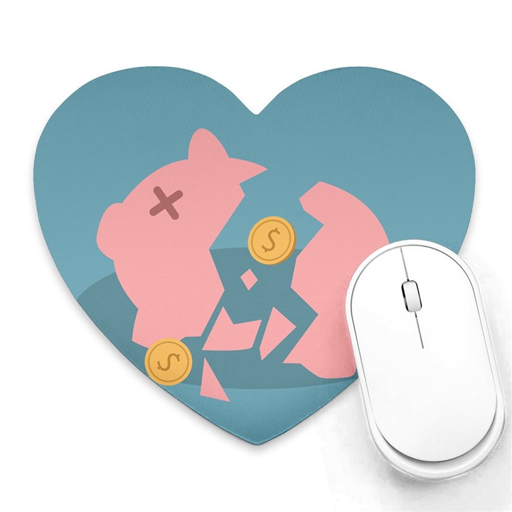 Coins Pink Coins Piggy Bank Dollars Money Tubes Heart Mousepads