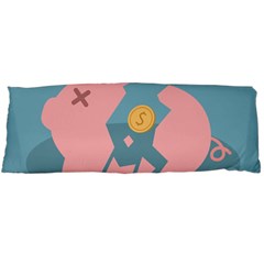 Coins Pink Coins Piggy Bank Dollars Money Tubes Body Pillow Case (dakimakura) by Mariart