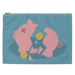 Coins Pink Coins Piggy Bank Dollars Money Tubes Cosmetic Bag (xxl)  by Mariart