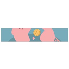 Coins Pink Coins Piggy Bank Dollars Money Tubes Flano Scarf (small) by Mariart