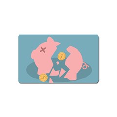 Coins Pink Coins Piggy Bank Dollars Money Tubes Magnet (name Card) by Mariart