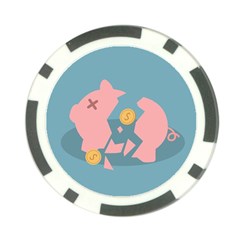 Coins Pink Coins Piggy Bank Dollars Money Tubes Poker Chip Card Guard by Mariart