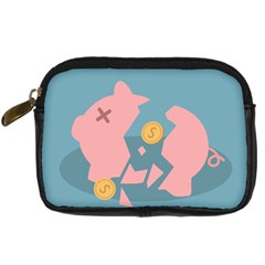 Coins Pink Coins Piggy Bank Dollars Money Tubes Digital Camera Cases