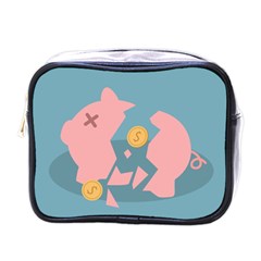 Coins Pink Coins Piggy Bank Dollars Money Tubes Mini Toiletries Bags