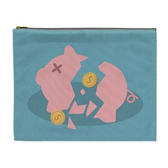 Coins Pink Coins Piggy Bank Dollars Money Tubes Cosmetic Bag (xl) by Mariart