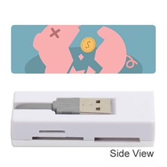 Coins Pink Coins Piggy Bank Dollars Money Tubes Memory Card Reader (stick) 