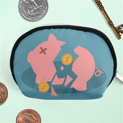 Coins Pink Coins Piggy Bank Dollars Money Tubes Accessory Pouches (medium)  by Mariart