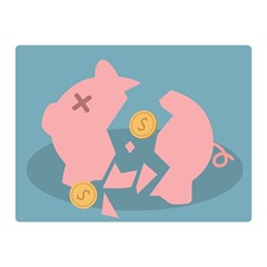 Coins Pink Coins Piggy Bank Dollars Money Tubes Double Sided Flano Blanket (mini)  by Mariart