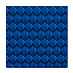 Blue Dragon Snakeskin Skin Snake Wave Chefron Tile Coasters