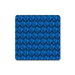 Blue Dragon Snakeskin Skin Snake Wave Chefron Square Magnet