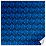 Blue Dragon Snakeskin Skin Snake Wave Chefron Canvas 12  x 12   11.4 x11.56  Canvas - 1