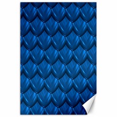 Blue Dragon Snakeskin Skin Snake Wave Chefron Canvas 20  X 30   by Mariart