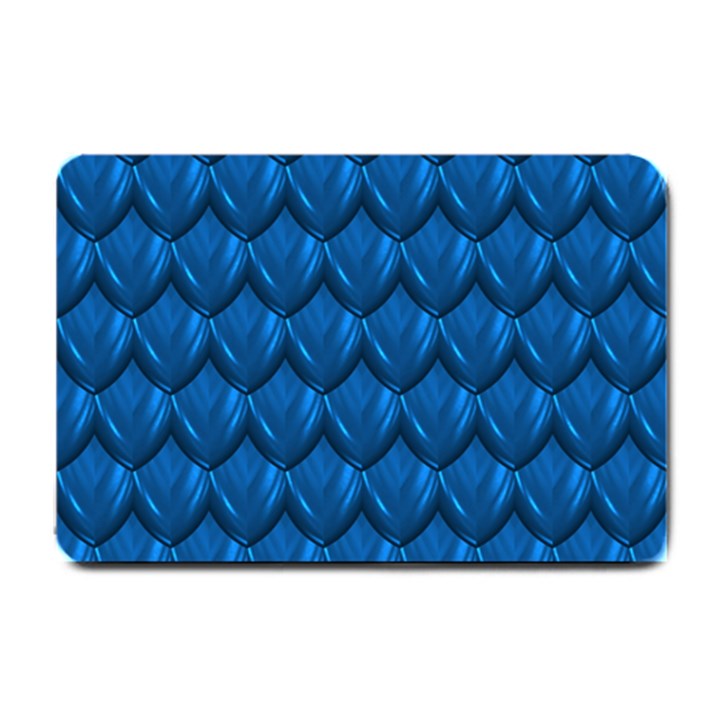 Blue Dragon Snakeskin Skin Snake Wave Chefron Small Doormat 