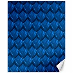 Blue Dragon Snakeskin Skin Snake Wave Chefron Canvas 11  x 14   10.95 x13.48  Canvas - 1