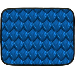 Blue Dragon Snakeskin Skin Snake Wave Chefron Fleece Blanket (mini) by Mariart