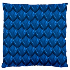 Blue Dragon Snakeskin Skin Snake Wave Chefron Large Cushion Case (one Side) by Mariart