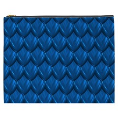 Blue Dragon Snakeskin Skin Snake Wave Chefron Cosmetic Bag (xxxl)  by Mariart