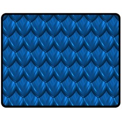 Blue Dragon Snakeskin Skin Snake Wave Chefron Double Sided Fleece Blanket (medium) 