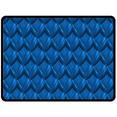 Blue Dragon Snakeskin Skin Snake Wave Chefron Double Sided Fleece Blanket (large)  by Mariart