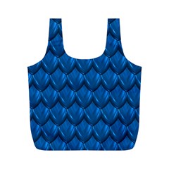 Blue Dragon Snakeskin Skin Snake Wave Chefron Full Print Recycle Bags (m) 