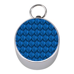 Blue Dragon Snakeskin Skin Snake Wave Chefron Mini Silver Compasses