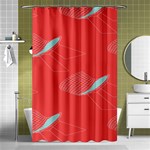 Chairs Wicker Cafe Party Comfortable Red Blue Shower Curtain 48  x 72  (Small)  Curtain(48  X 72 ) - 42.18 x64.8  Curtain(48  X 72 )