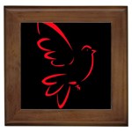 Dove Red Black Fly Animals Bird Framed Tiles Front