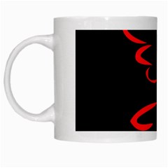 Dove Red Black Fly Animals Bird White Mugs by Mariart