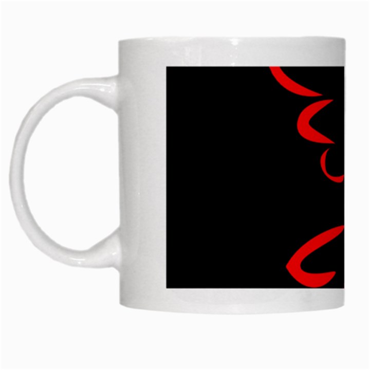 Dove Red Black Fly Animals Bird White Mugs