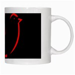 Dove Red Black Fly Animals Bird White Mugs Right