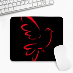 Dove Red Black Fly Animals Bird Large Mousepads by Mariart