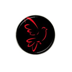 Dove Red Black Fly Animals Bird Hat Clip Ball Marker (4 Pack) by Mariart