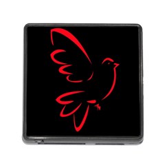 Dove Red Black Fly Animals Bird Memory Card Reader (square) by Mariart