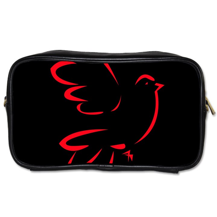 Dove Red Black Fly Animals Bird Toiletries Bags